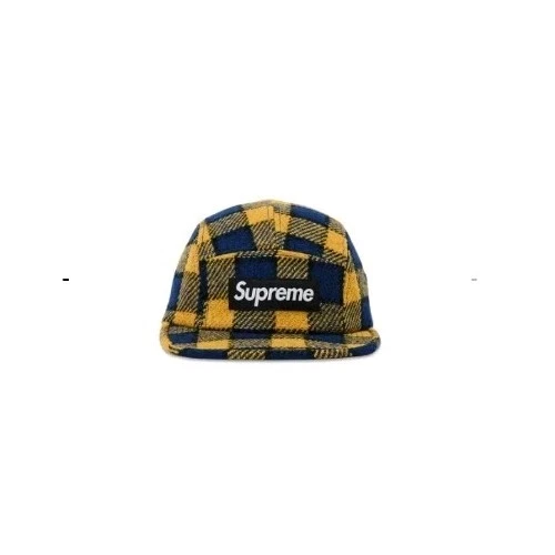 Casquette de camp Supreme x Harris Tweed « Yellow Plaid » SS25 scellée