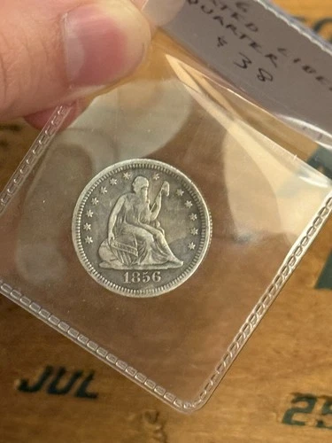1856 Seated Liberty Silver Quarter VF