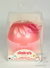 New Claire’s Cupcake Makeup Set Club Hearts Flower Palette Kids Gift Set