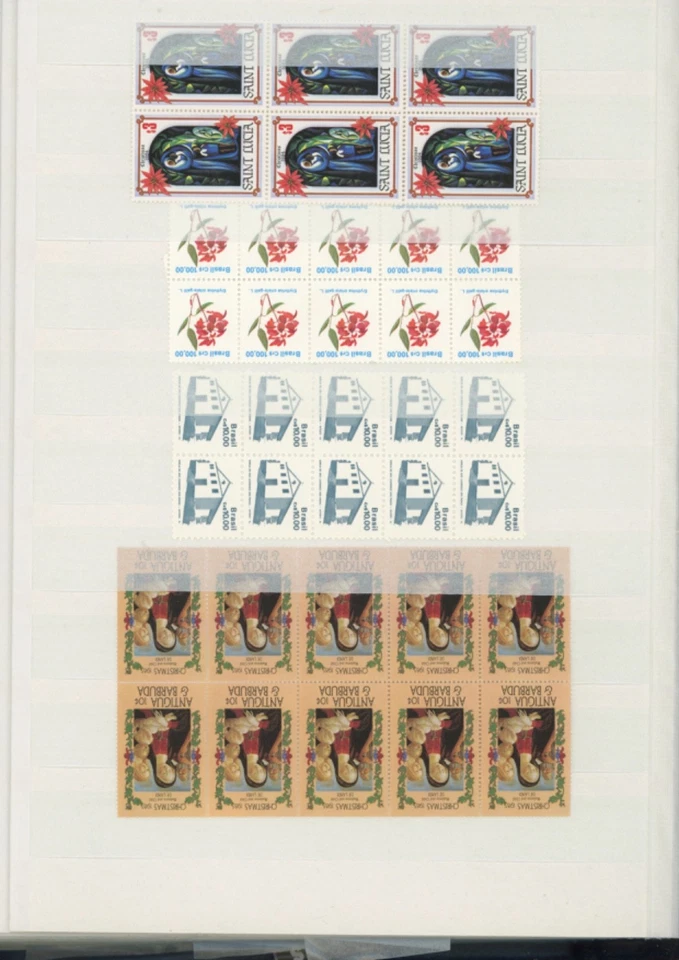 Lindner falzlos Worldwide Stamps  Stamp blocks  83   and  86  mini-sheets  (mb18 - Image 3 of 4