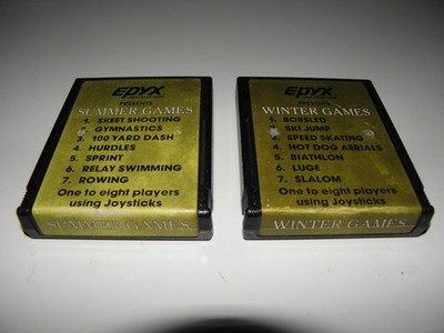 Vintage Atari VCS 2600 Modul/Spiel - Epyx Summer + Winter Games - getestet