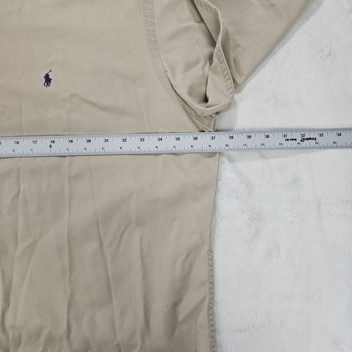 Ralph Lauren Blaire Long Sleeve Beige Cotton Button Up Shirt Men's Size Large - Picture 15 of 17