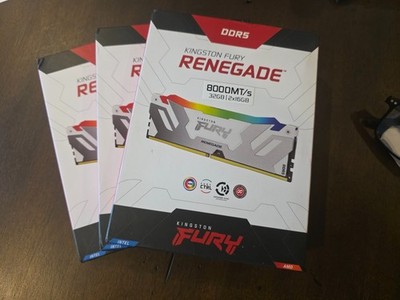 8000 MT/S Kingston FURY Renegade 32G PC5-64000 DDR5 Memory - KF580C38RWAK2-32