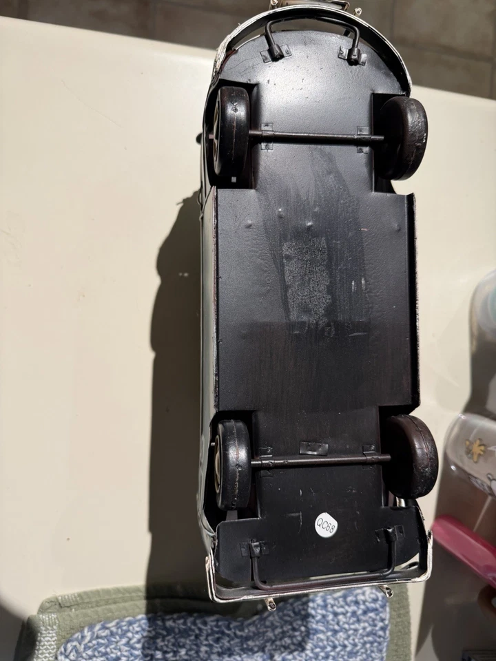 1960's VW Volkswagen Combi Mini Bus Handmade Metal Sculpture Light blue surf - Image 3 of 4