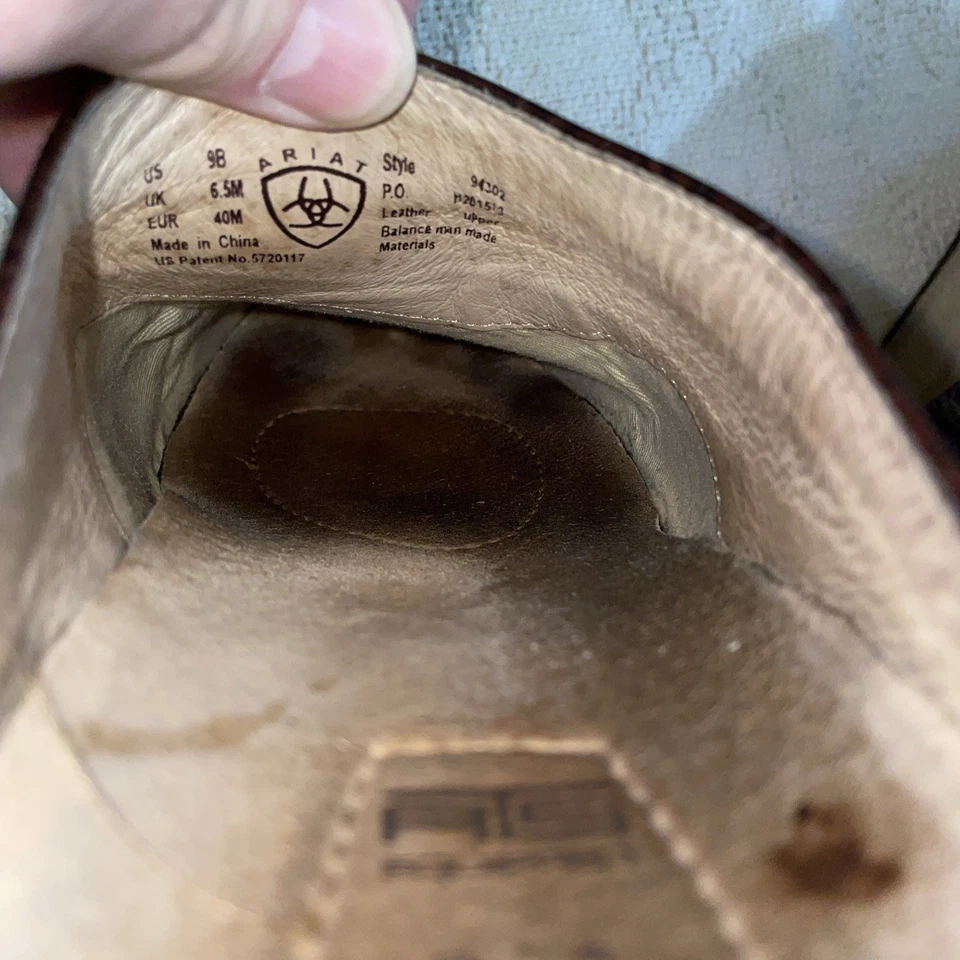 Mules informales Ariat para mujer talla 9 B marrón cuero negro confort fiesta salir Foto 3 de 4