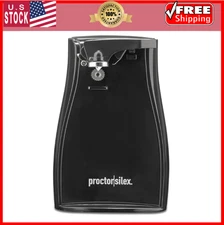 Proctor Silex Electric Can Opener, Knife Sharpener, Easy-Clean Lever, Black