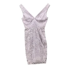 Lulus Normani Lace Dress Lavender Sleeveless V Neck Sheath Size XS
