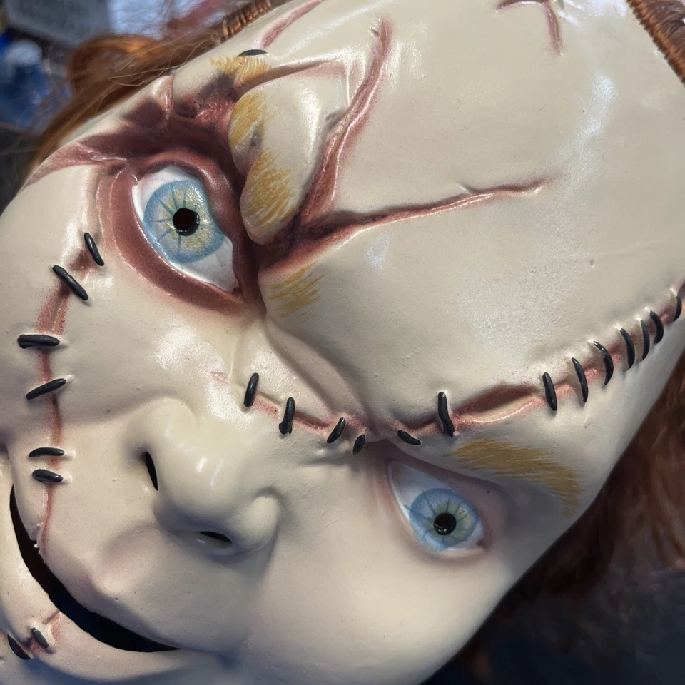 Halloween Curse of Chucky Latex Mask Trick Treat Studios Scary Premium Movie - Image 3 of 4