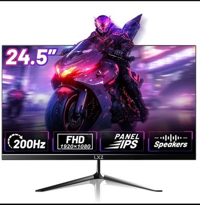 LXZ Gaming FHD Monitor 200hz HDMI DP USB Audio Ports Stand Multiple Inputs