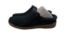 Earth Origins Womens Black Faux Suede Fleece-Lined Clogs Size 7M