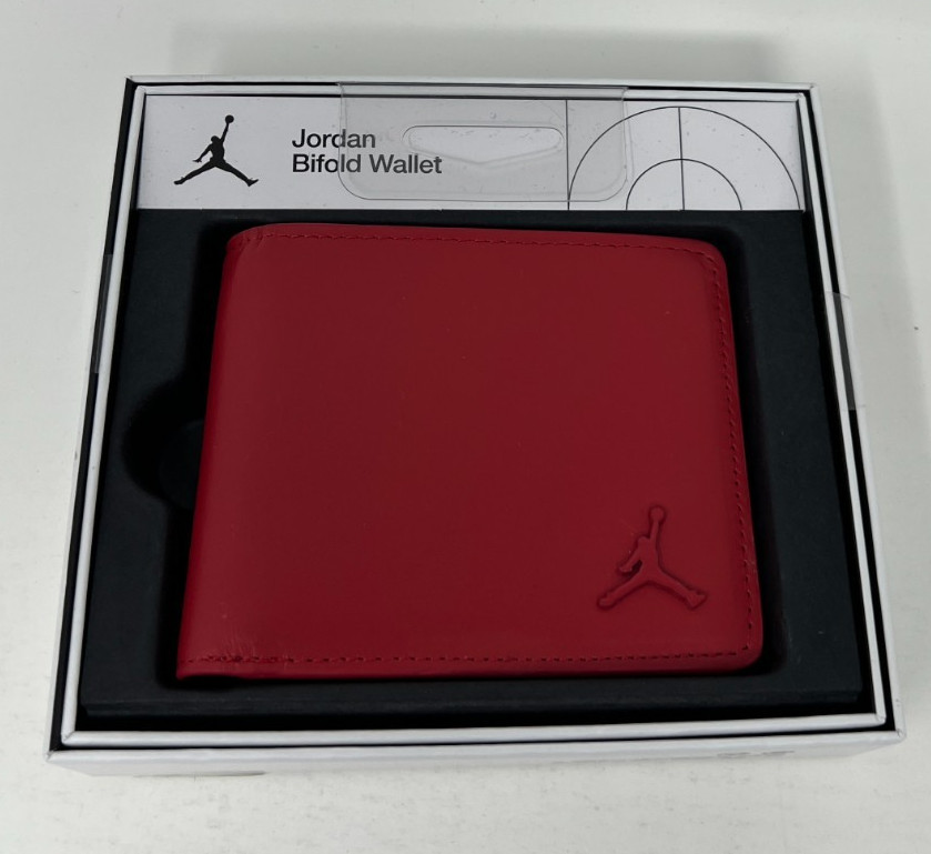 Nike Jordan Jumpman Ingot Bifold Wallet Gym Red Leather MA0819-R78 Mens New