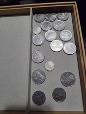 Italy 100 Lire & 50 Lire Aluminum Coins Lot, 1956-1966, Circulated, Silver Color