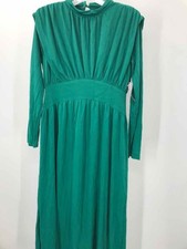 Pre-Owned Farm Rio Green Size Medium Maxi Long Sleeve Dress