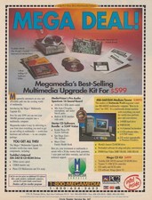 Megamedia Multimedia Upgrade Kit Toshiba CD Drive 1993 Vintage Print Ad