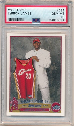 LEBRON JAMES 2003/04 TOPPS #221 RC ROOKIE CARD CAVALIERS SP PSA 10 GEM MINT