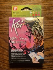 Sakura Koi Water Colors Creative Art Pocket Field Sketch Box - 12 Color Set NEW