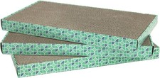 XL Wide Corrugate Cat Scratchers 3 Pieces, Cat Scratching, Cat Scratch Pad, D...