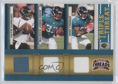2011 Threads Triple Threat Materials 42/200 David Garrard Maurice Jones-Drew 0v1