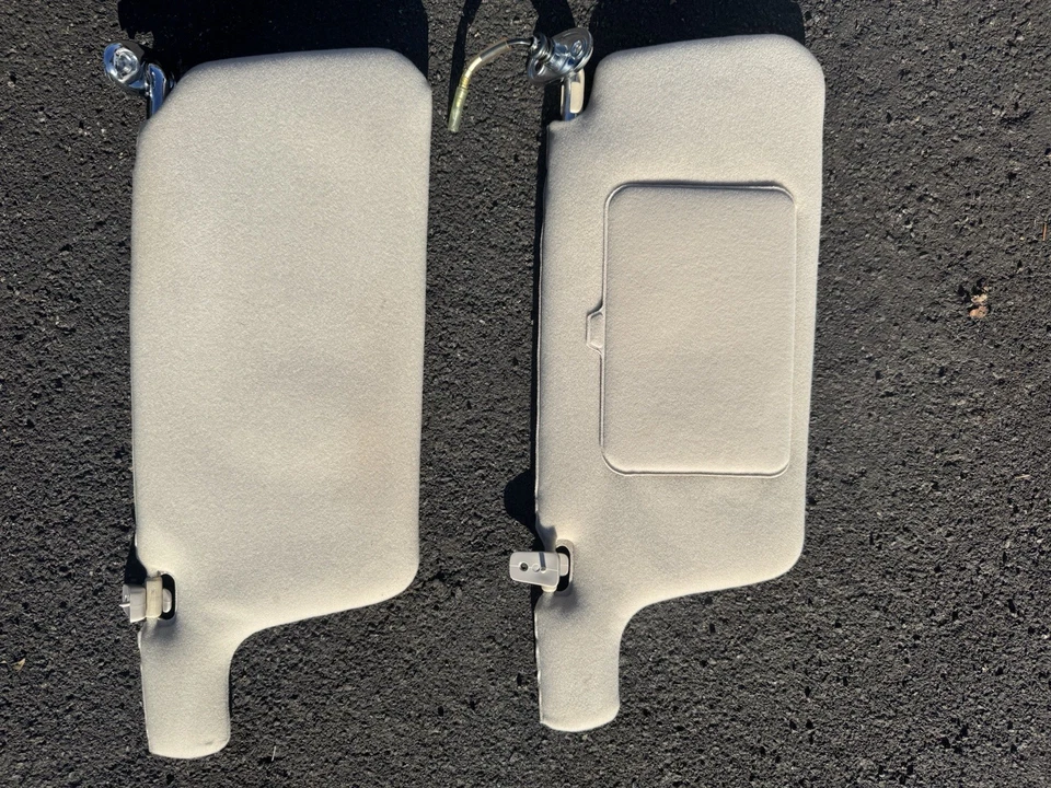 1988-89 Honda Accord Sun Visor Set Left and Right Tan Beige OEM Clean CA Car - Image 2 of 3