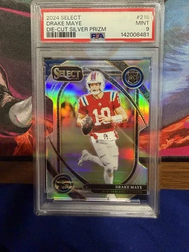 2024 Panini Select - Club Level Drake Maye #218 Silver Prizm Die-Cut (RC)