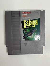 Galaga Cartridge with Permastruct & PowerLine NES Nintendo Rental Case