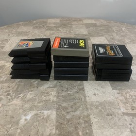 Video Game Lot 1980s Atari 2600 Colecovision Moon Patrol Super Cobra River Raid+