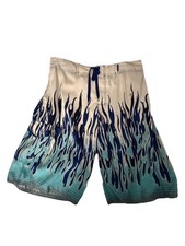 Arizona Jean Company Men Swimming Trunks size M has Liner Fire Blue  White