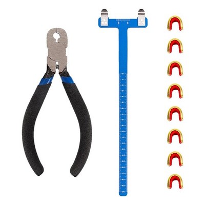 Archery Bow String Nocking Point Set with T Square Ruler Nocking Pliers Buckle