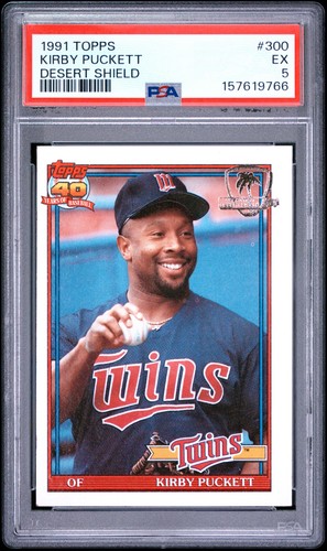 Kirby Puckett #300 1991 Topps Desert Shield card