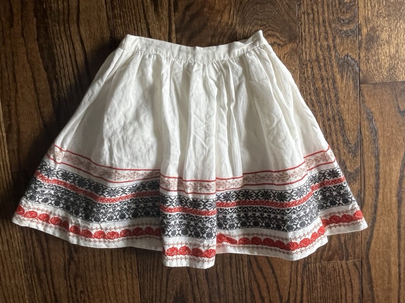 Bonpoint Embroidered Skirt Size 6