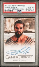 2012 Game of Thrones Season 1 Jason Momoa Full Bleed Auto PSA 10 💎Pop 11 Rare!