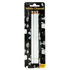 Professional White Charcoal Pencils Set 3 Pieces Sketch Highlight White Pencils