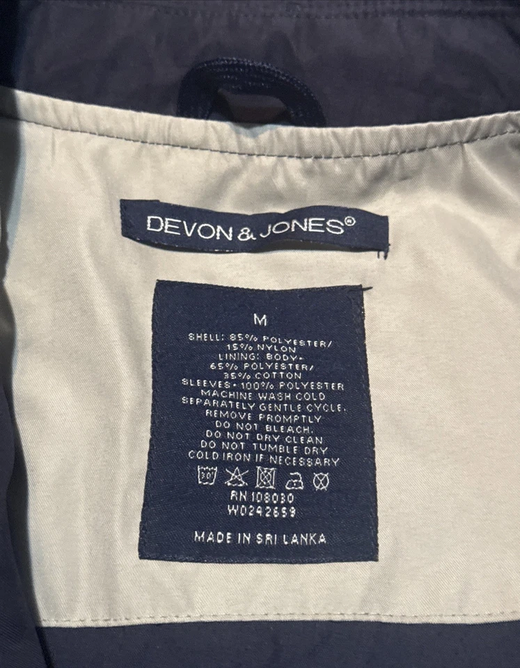 Chaqueta Rolls-Royce Cremallera Completa Bordada Azul Marino Talla Mediana Foto 3 de 4