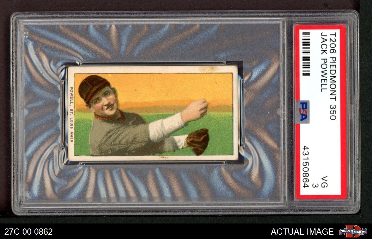 1909 T206 Jack Powell Browns PSA 3 - VG