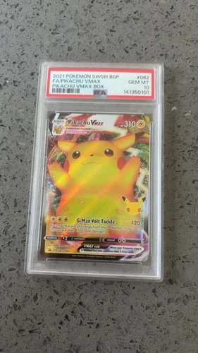 Pikachu VMAX SWSH062 PSA 10 Black Star Promo Pokemon Slab