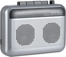 Portable Cassette Player Recorder with Bluetooth Transmitter, Walkman Sliver