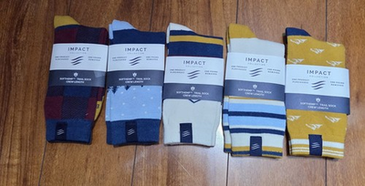 #ad Impact Collection United By Blue Organic Printed Trail Socks 5 Pairslarge $25.00