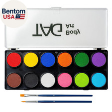 TAG Face Paint and Body Paint Professional 12 Color Palette - 10G Regular Primar
