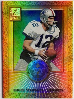 2000 Donruss Elite Passing the Torch Roger Staubach Troy Aikman #PT-9 /500