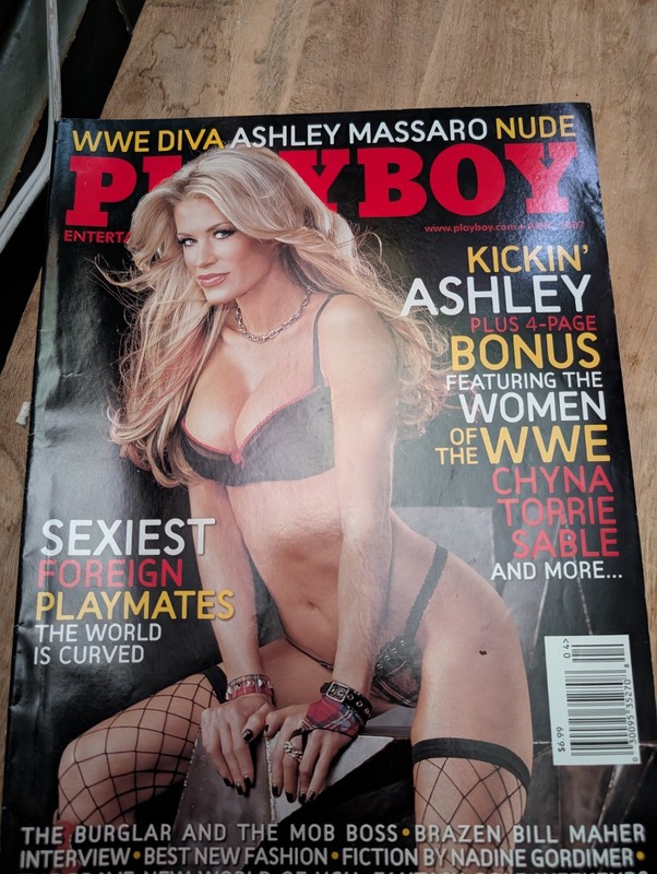 April 2007 issue of Playboy magazine featuring Ashley Massaro on the cover.