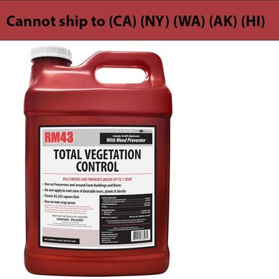 RM43 Weed Killer 43% Glyphosate Total Vegetation Control Herbicide 2.5 Gallon