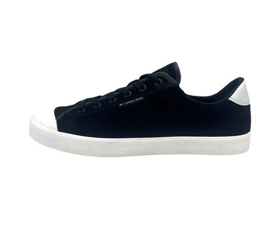 Tommy Jens Herrenschuhe 44 Leder Sneaker schwarz Freizeit Modern Trend Designer