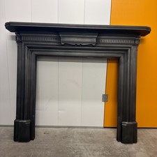 Grand Large Original Edwardian Cast Iron Woodburner Fire Surround / Fireplace #2