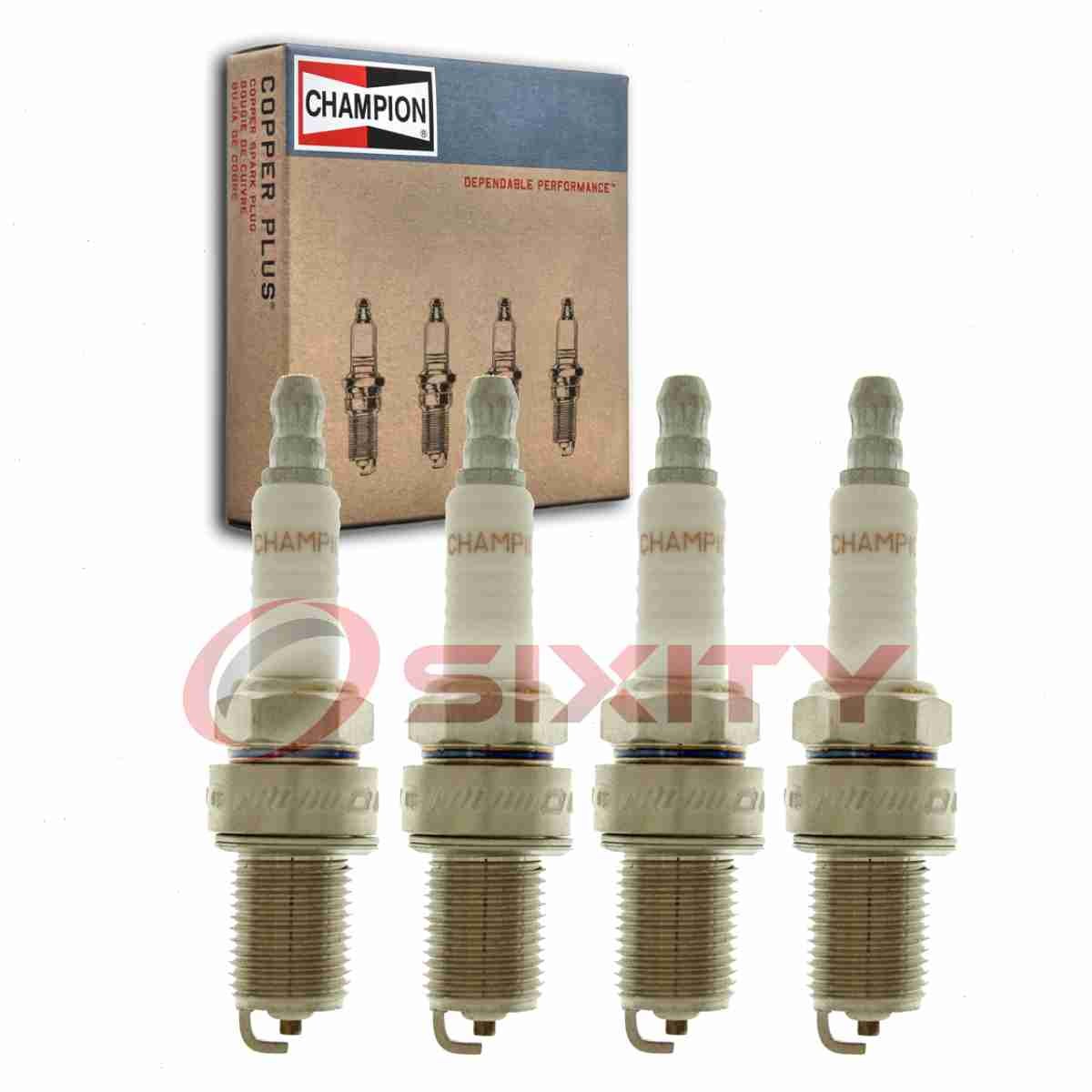 4 pc Champion 792 Spark Plugs for W2D R5672-9 C59YC 7405 Ignition Wire sp