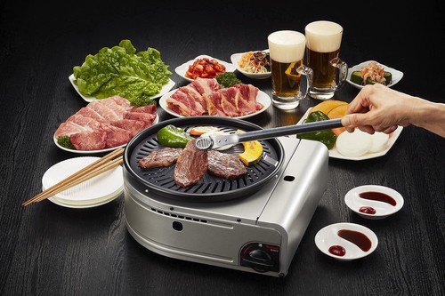 Iwatani Tragbarer Kassettenkocher Rauchfrei Grill Yakimaru II Silber CB-SLG-2 - Bild 11 von 12