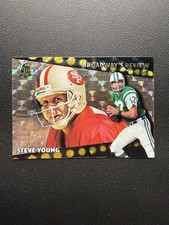 1996 Topps Broadway's Review BR7 Steve Young Joe Namath San Francisco 49ers Jets