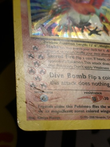Ho-oh Holo Rare Neo Revelation 7/64 Heavily Played - Bild 8 von 24