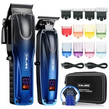 GinJee Professional Barber Clippers for Men Cordless & Corded - Rechargeable ...