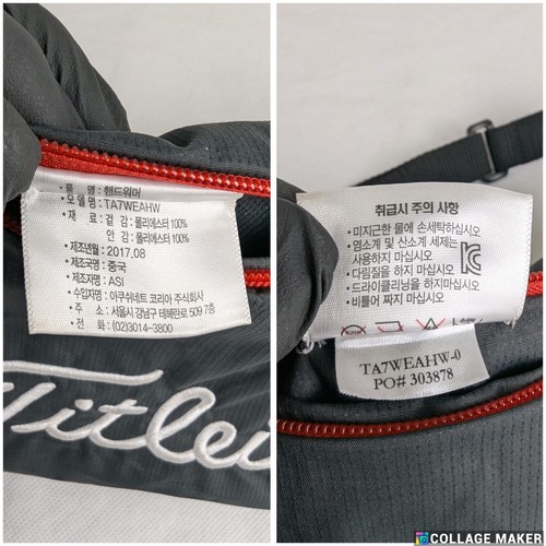 Titleist Golf Hand Warmer Stay Dry Black & Red Fleece Lined Waist Pack - Picture 6 of 14