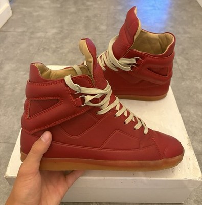 Maison Margiela × H&M High Top Sneakers (2012)   Red   EU 43 / US 10